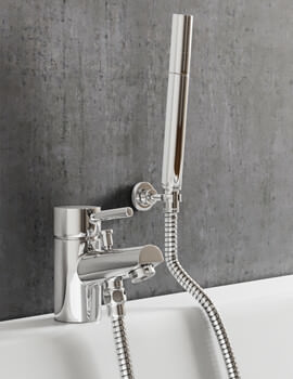Pura Xcite Chrome Mono Bath-Shower Mixer Tap With Handset And Hose - Image