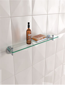 VitrA Minimax Glass Shelf 50cm Chrome - Image