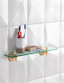 Silverdale Victorian Luxury 495mm Glass Shelf - Image