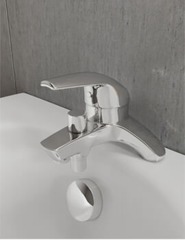 Grohe Eurosmart Deck Mounted Chrome Bath Shower Mixer Tap - 25105000 - Image