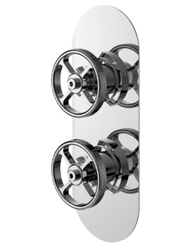 Hudson Reed Revolution Industrial Twin Shower Valve - Image