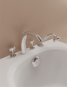 Tre Mercati Imperial 4 Hole Bath Shower Mixer Tap With Kit - Image