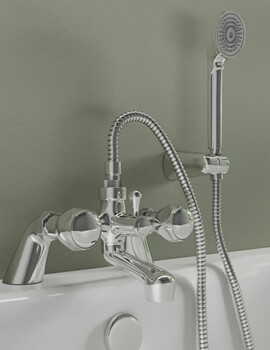 Bristan Value Club Pillar Chrome Bath Shower Mixer Tap - Image