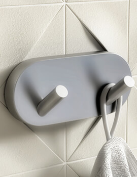 Smedbo Home Double Polished Chrome Towel Hook - Image