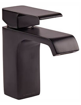Roper Rhodes Hydra Single Lever Black Basin Mixer Tap With Click Waste - Image
