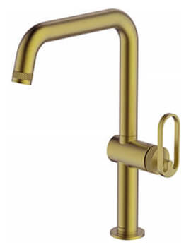 Clearwater Juno Single Lever Brushed Brass Kitchen Mixer Tap - Image