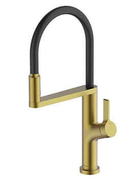 Clearwater Galex Filter Pullout Brushed Brass Kitchen Sink Mixer Tap - Image