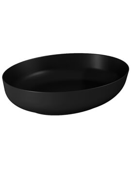 Royo Aquatrend Oval Black Counter Top Basin And Waste - Image