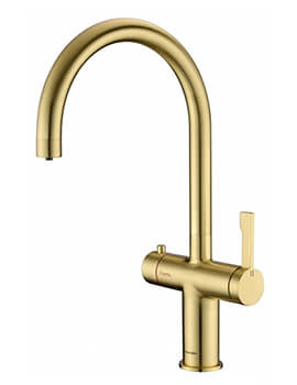 Clearwater Magus 3-In-1 Round Shape Brushed Brass Boiling Water Tap With Filter - Image