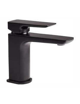 Roper Rhodes Elate Single Lever Black Basin Mixer Tap With Click Waste - Image